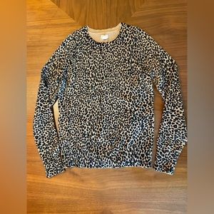 CHEETA PRINT SWEATER - ANN TAYLOR LOFT - XS